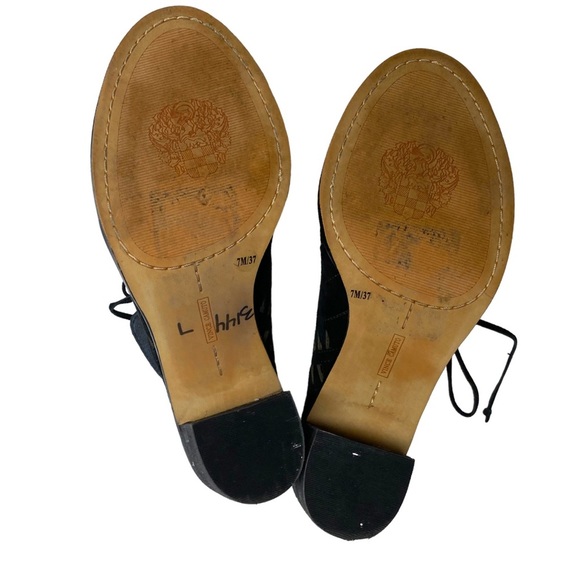 𝅺Vince Camuto Tarita Sandal Heels Laser Cut Black 7 - Picture 8 of 14